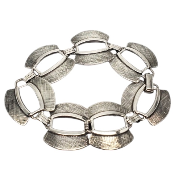 DANECRAFT Sterling Silver Textured Link Bracelet #17605 - Picture 3 of 6